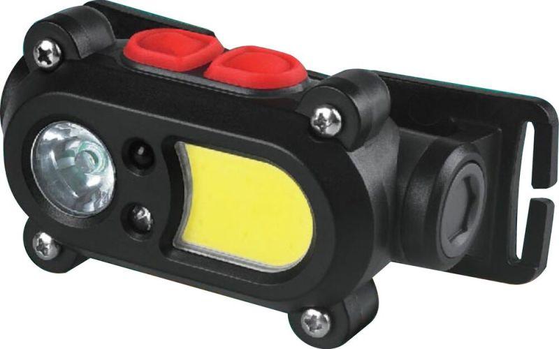 фонарь аккумуляторный налобный 3.7в карбон 2 led 3вт 15 режимов сенсор microusb бокс led53418 camelion 15746 от BTSprom.by