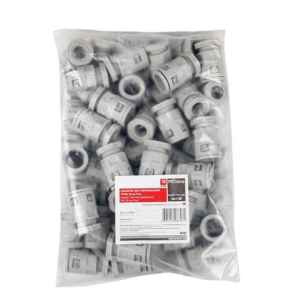  Коннектор для гофр. трубы 20мм (уп.50шт) Plast EKF kn-t-20 фото в каталоге от BTSprom.by
