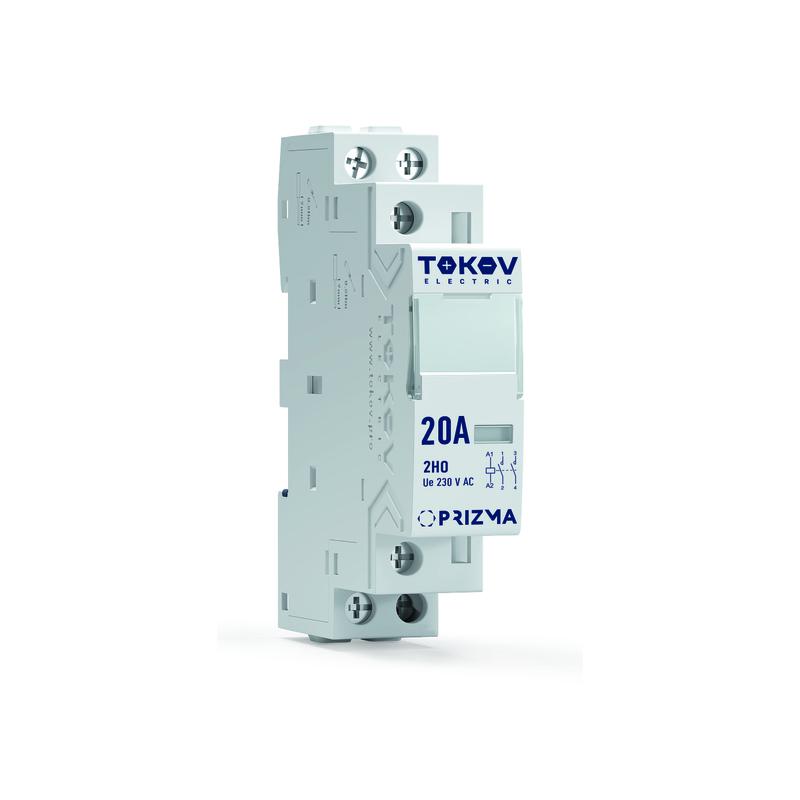 контактор модульный 18мм 20а 230в ас 2но prizma tokov electric tke-pz-mc-1-20-230-20 от BTSprom.by