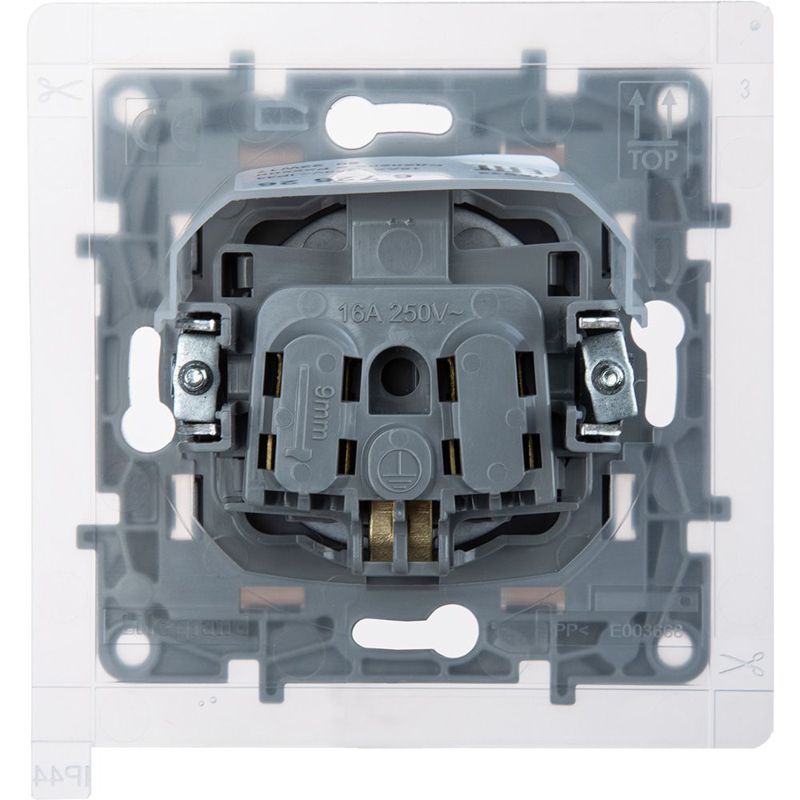  Розетка 1-м СП Etika 16А IP44 250В с заземл. со шторками с защ. крышкой безвинтов. зажимы антрацит IEK 672626 фото в каталоге от BTSprom.by