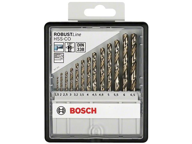 набор сверл по мет. robust line hss-co 13шт 1,5-6,5мм (bosch) 2607019926 от BTSprom.by