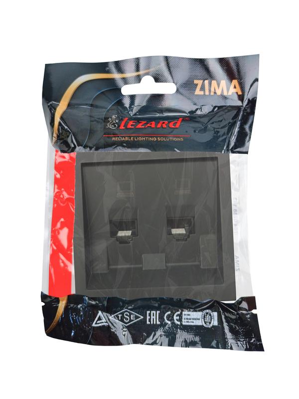  Розетка компьютерная 2-мест. СП ZIMA IP20 черн. бархат LEZARD 704-4288-141 фото в каталоге от BTSprom.by