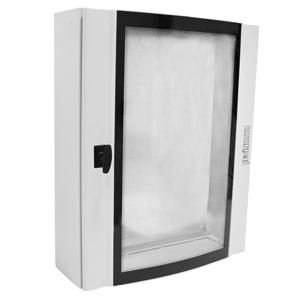 корпус щита распределительного 600х750х200мм монтажн. панель навесной прозр. дверца из гнутого стекла метал. сер. cetinkaya pano cpd6007520sum от BTSprom.by