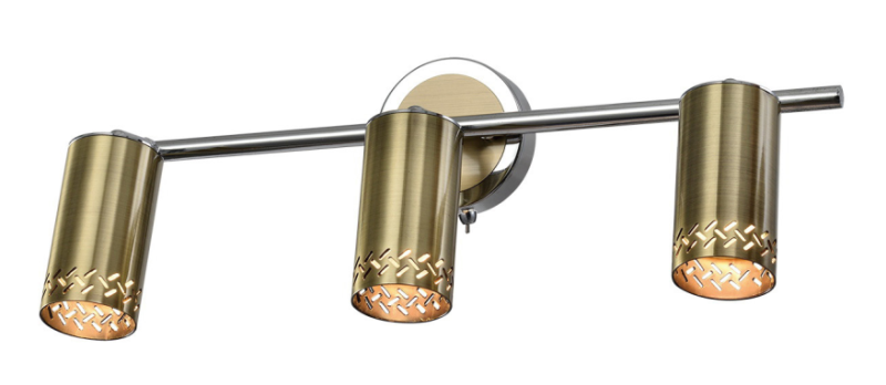 светильник настенно-потолочный спот alosia 7019-703 3хgu10 25вт поворотный с выключателем rivoli б0051221 от BTSprom.by