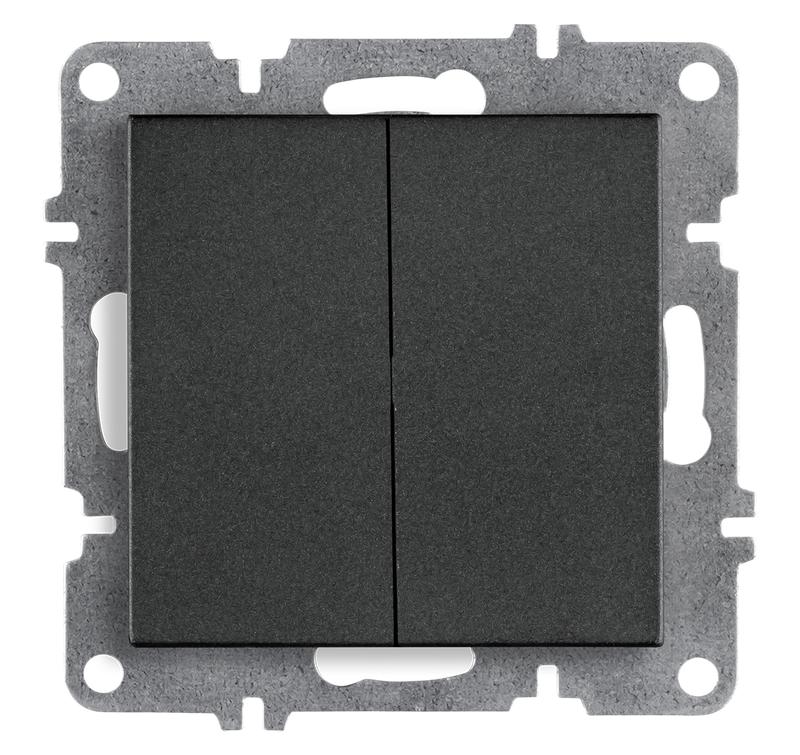 выключатель 2-кл. lavin/karen механизм графит arvia 50 04 2000 202 от BTSprom.by