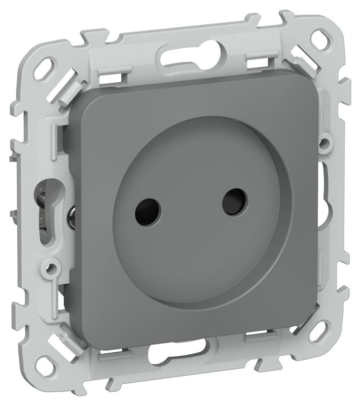 розетка сп flite рсш01-1-флма 10а без заземл. с защ. шторками безвинтовое крепление механизм мокрый асфальт iek fi-r13-10-1-k80 от BTSprom.by