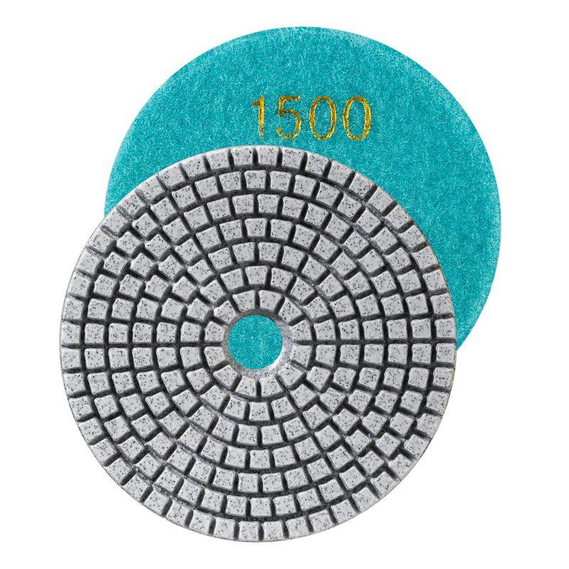 круг алмазный гибкий шлифовальный черепашка 100мм p1500 сухое/мокрое шлифование kranz kr-90-0306 от BTSprom.by