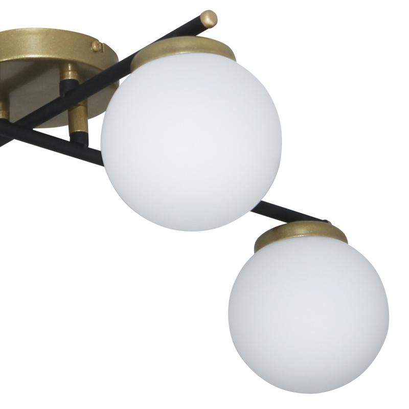  Светильник "Злата" 141 (плафон 8728) НСБ 01-4х25-101 G9 [ИМ] потолочн. черн.зол. Элетех 1005405280 фото в каталоге от BTSprom.by