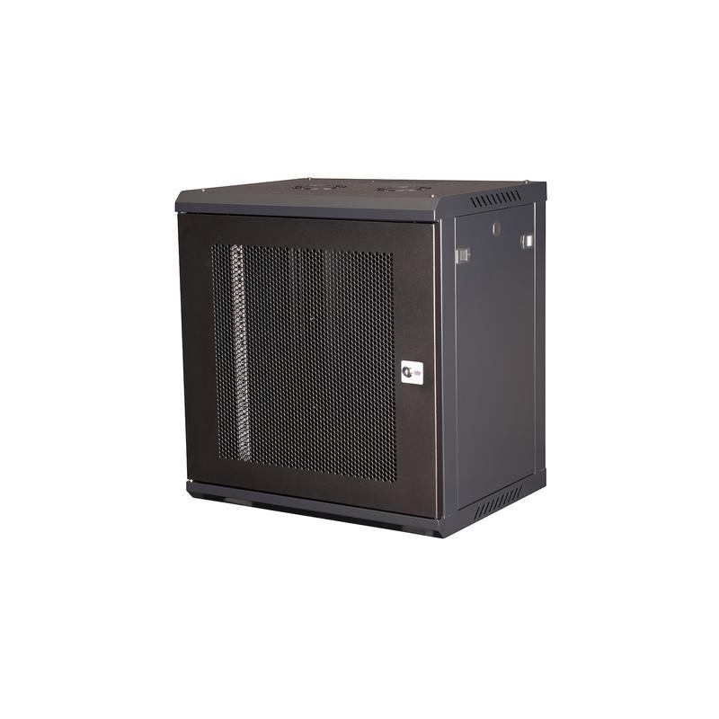 шкаф телекоммуникационный настен. 19дюйм 12u 635х600х450мм дверь перфорация черн. datarex dr-653001 от BTSprom.by