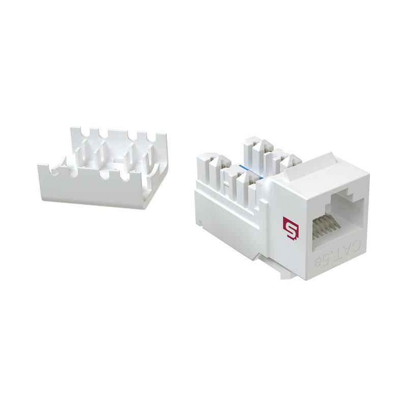 вставка keystone jack rj45(8p8c) кат.5e 110 idc заделка с помощью smtool бел. sysmatrix kj 5es090.smtwh от BTSprom.by