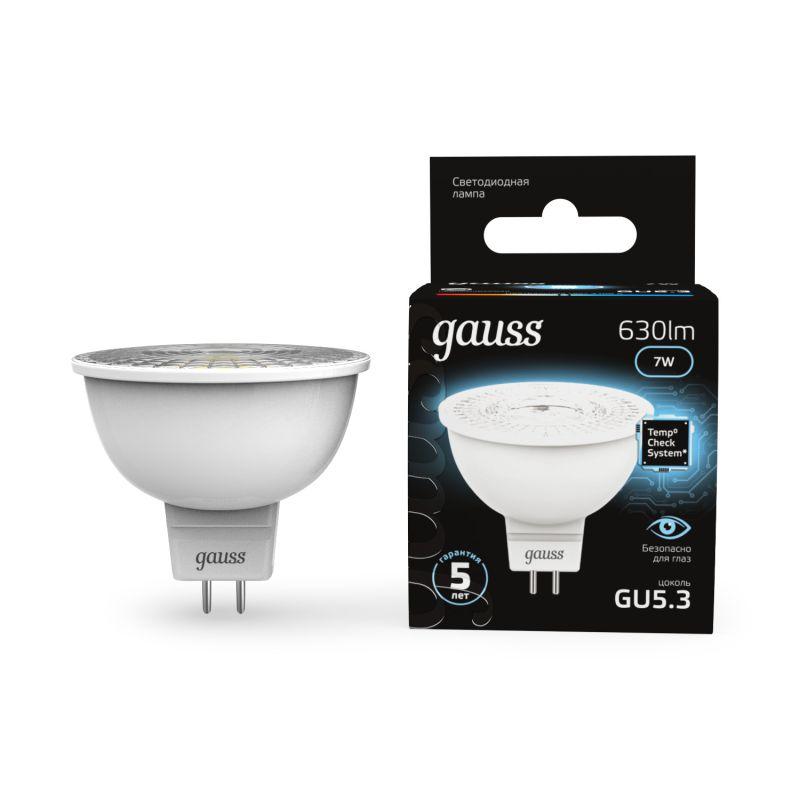 лампа светодиодная black 7вт mr16 софит 4100к нейтр. бел. gu5.3 630лм gauss 101505207 от BTSprom.by