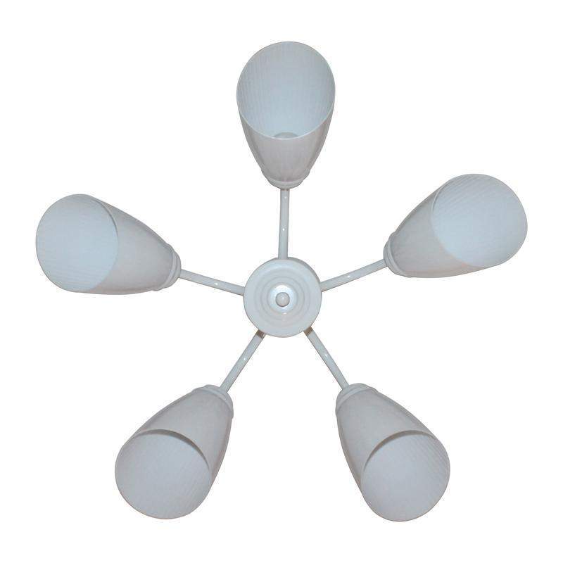  Светильник "Джина" 251 (плафон П0475) НСБ 01-5х60-130 Е27 (ИМ) подвесной бел. Элетех 1005404997 фото в каталоге от BTSprom.by