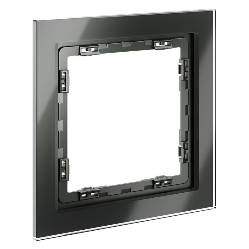  Рамка 1-м. S70 стеклян. титан Voltum VLS110106 фото в каталоге от BTSprom.by