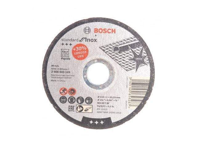 круг отрезной 115х1.0x22.2 мм для нерж. стали standard bosch 2608603169 от BTSprom.by