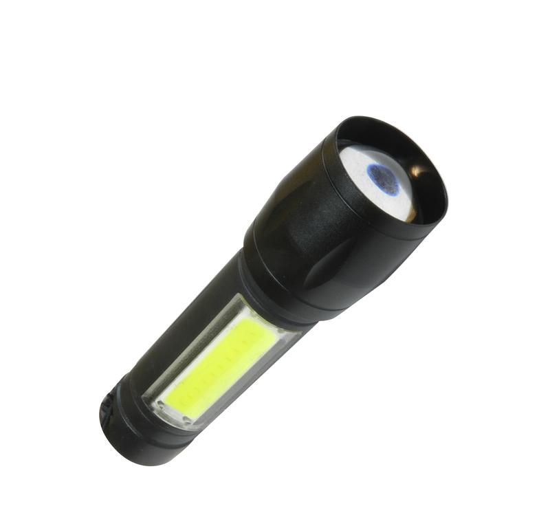 фонарь аккумуляторный xpe 3вт + cob 3вт литиевый аккум. 600ма.ч micro usb шнур космос kocac1011lith от BTSprom.by