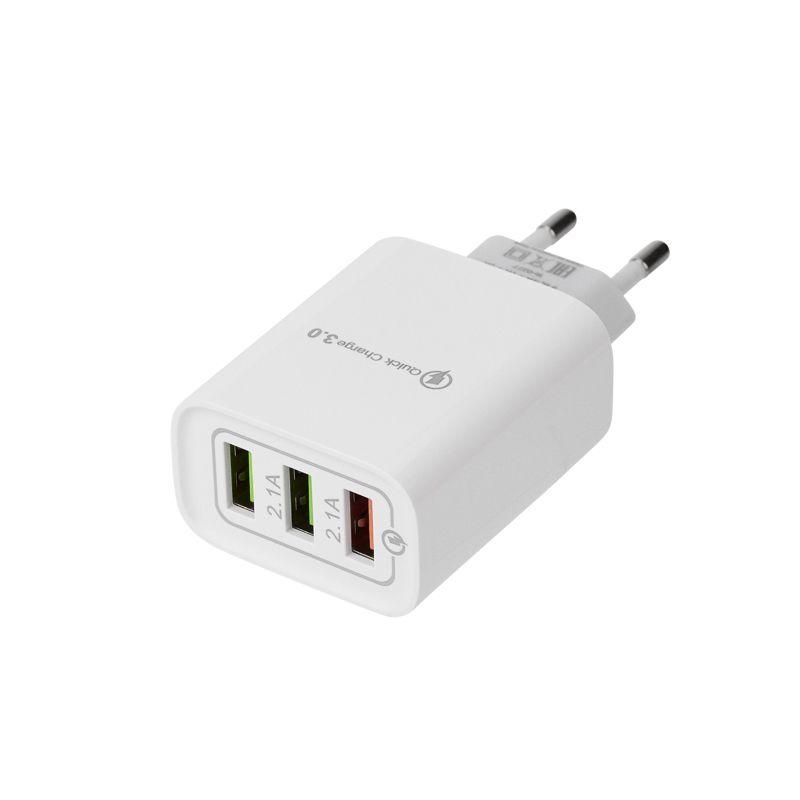 устройство зарядное сетевое для iphone/ipad 3 x usb 5в 3а + 1а + 1а бел. rexant 16-0277 от BTSprom.by