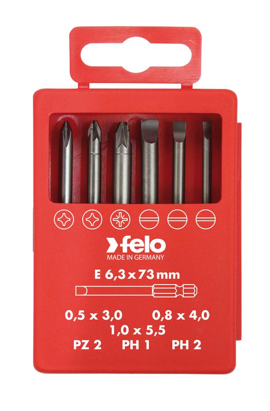 набор бит sl/pz/ph industrial 70мм в кейсе 6 бит felo 03092716 от BTSprom.by