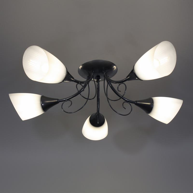  Светильник "Веста" 151 (плафон П0477) НПБ 01-5х60-119 Е27 ИУ хром Элетех 1005404465 фото в каталоге от BTSprom.by