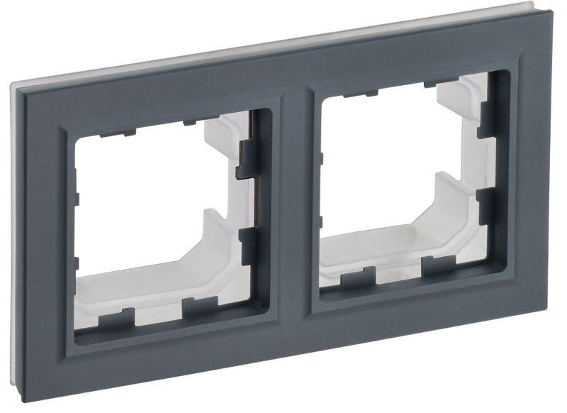 рамка 2-м brite ip44 ру-2-брг-44 граф. iek br-m22-44-k53 от BTSprom.by
