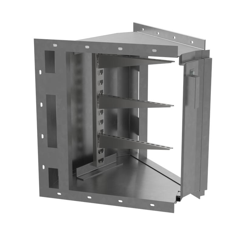 Короб кабельный блочный угловой горизонт. с внутренним углом поворота на 45град. ККБ-УГВ-0.65/0.6 s:1.5мм HD КМ-Профиль LO63914 от BTSprom.by