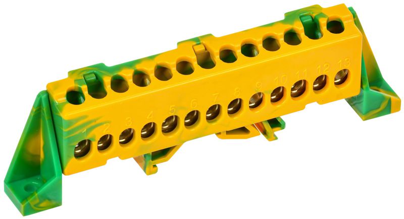 шина pe "земля" в комб. изол. "стойка" 6х9-13-жз tekfor iek tf-nn10-13-dp-k52 от BTSprom.by