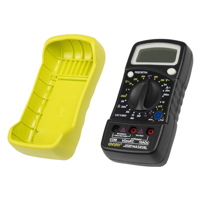  Мультиметр цифровой MAS838L ФАZА 5000513 фото в каталоге от BTSprom.by