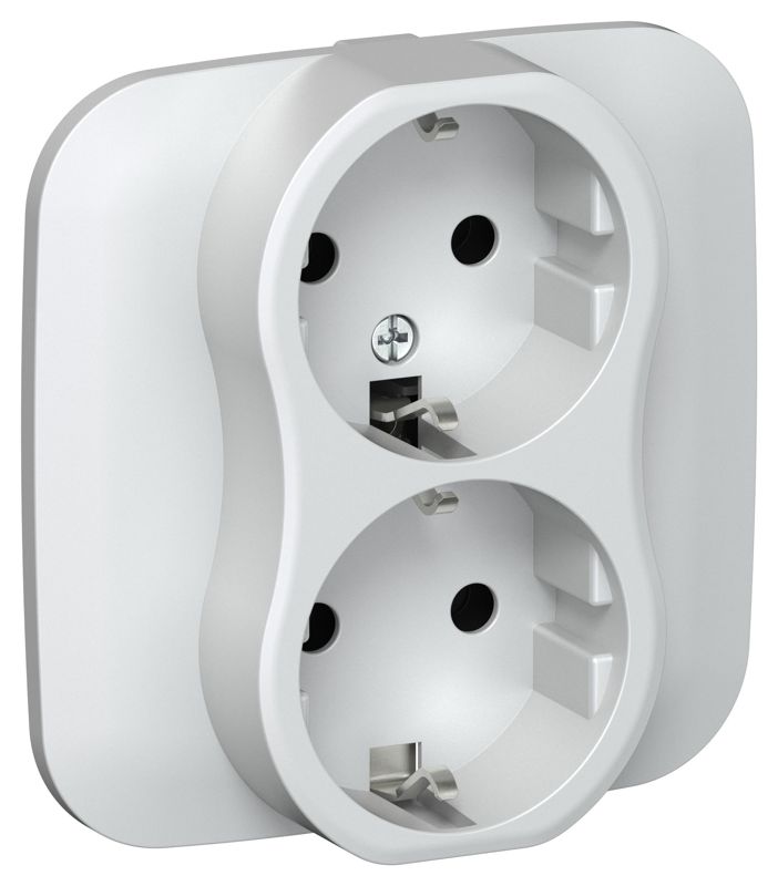 розетка 2-м сп flite рс12-0-а-флж 16а с заземл. без защ. шторок в сборе механизм жемчуж. iek fi-r21a-16-k36 от BTSprom.by