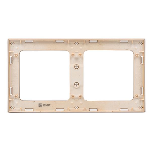  Рамка 2-м Стокгольм бел. с линией цвета шампань PROxima EKF EYM-G-303-10 фото в каталоге от BTSprom.by