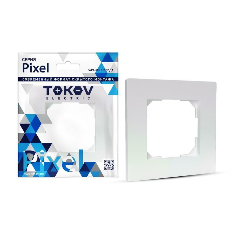 рамка 1-м pixel перламутр. tokov electric tke-px-rm1-c04 от BTSprom.by