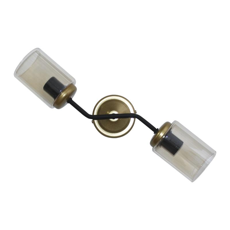 светильник "ирис" 521 (плафон 8302) нбб 01-2х60-114 e27 (им) настен. черн. муар./зол. элетех 1005405428 от BTSprom.by