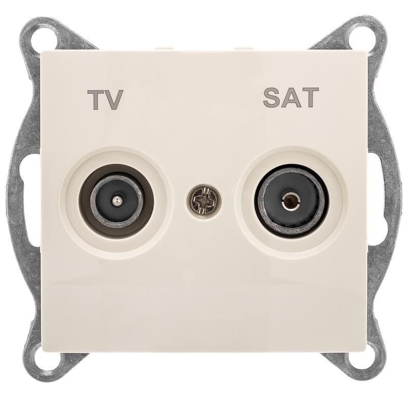 розетка телевизионная оконечная tv/sat сп bravo механизм беж. gusi с10ts1-003 от BTSprom.by