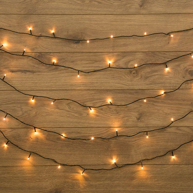 гирлянда светодиодная универсальная 20м 200led тепл. бел. 16вт ip20 с контроллером neon-night 304-116 от BTSprom.by
