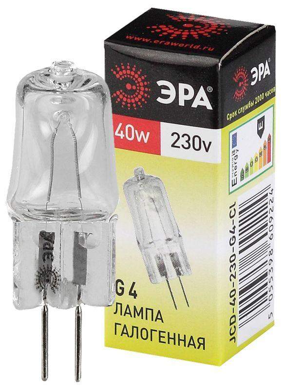 лампа галогенная g4-jcd-40w-230v-cl 40вт g4 230в эра c0039280 от BTSprom.by