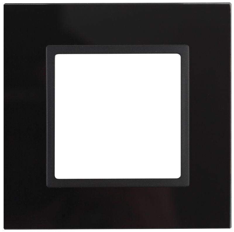 рамка 1-м 14-5101-05 стекло elegance черный+антрацит эра б0034474 от BTSprom.by