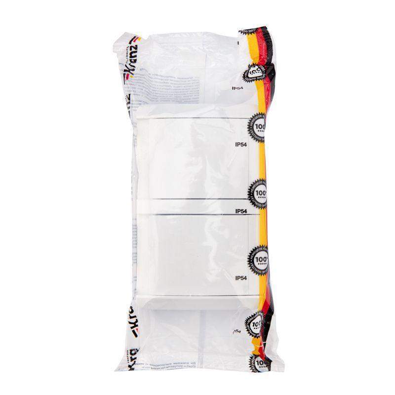  Блок розеток 2-м ОП INDUSTRIAL IP54 горизонт. с заземл. бел. Kranz KR-78-0805 фото в каталоге от BTSprom.by