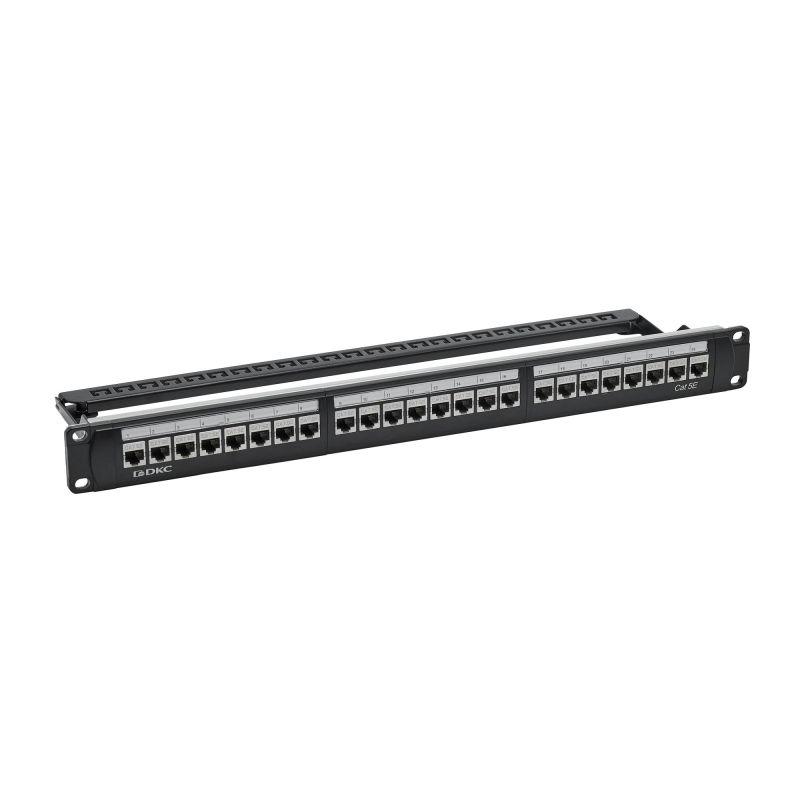 патч-панель 19дюйм 1ucat5e 24 модуля rj45 экранированная dkc rn5ppf24 от BTSprom.by