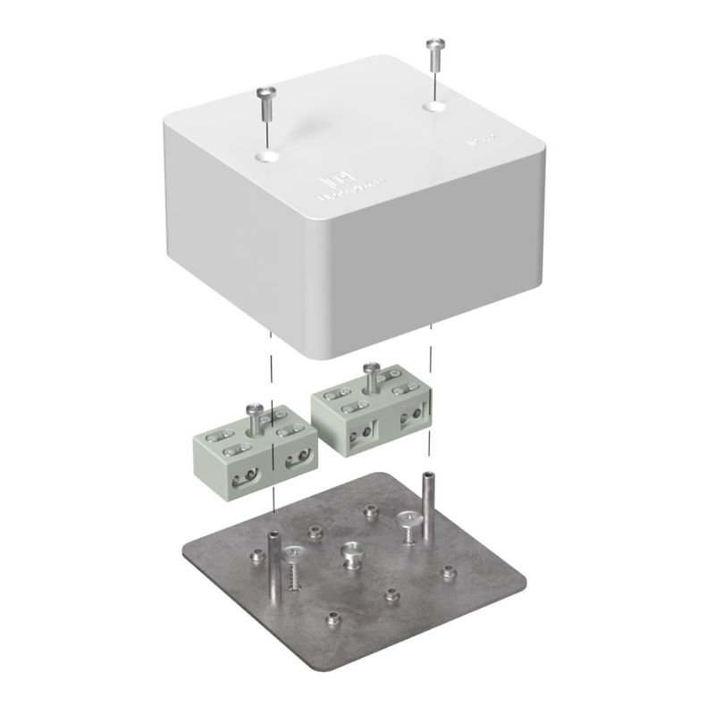 коробка огнестойкая разветвительная для кабель-канала 40-0460-fr6.0-4-4-р е15-е60 85х85х45 промрукав 40-0460-fr6.0-4-4-р от BTSprom.by
