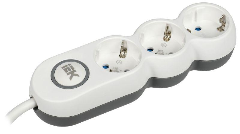 удлинитель 3х1.5м с заземл. 16а ip20 uno у03в 2p+pe 250в 3х1.5 iek wyp53-16-03-d15-zk от BTSprom.by