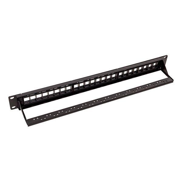  Патч-панель модульная 19дюйм 1U неэкранированная 24 порта с органайзером (пустая) TERACOM PRO EKF TRP-MODP-UTP-1U24 фото в каталоге от BTSprom.by