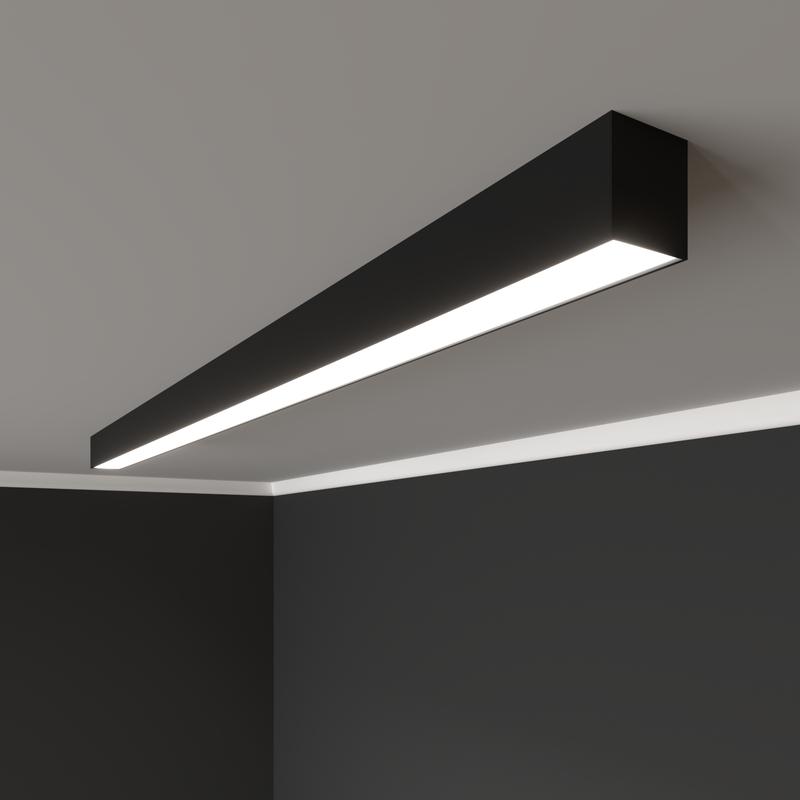 светильник светодиодный rve-pls4955-1460-n 39вт 4000к 1460х49х55мм линейный накладной черн. ral9005 rvelektro rve00017271 от BTSprom.by