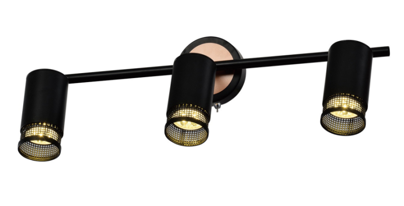 светильник настенно-потолочный спот lili 7020-703 3хgu10 25вт поворотный с выключателем rivoli б0051229 от BTSprom.by