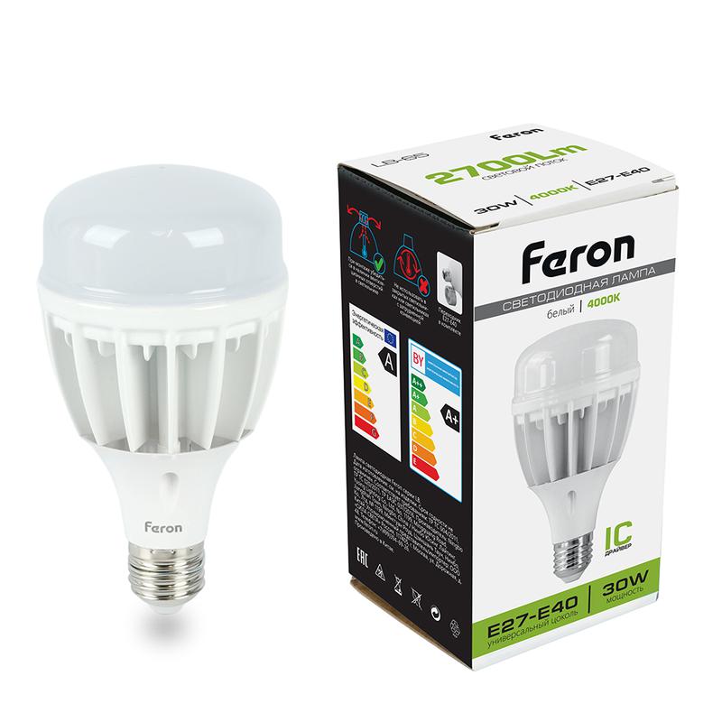 лампа светодиодная 30вт 230в e27-е40 4000к t80 lb-65 feron 25818 от BTSprom.by