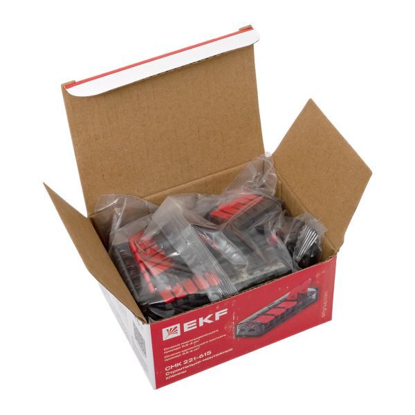  Клемма строительно-монтажная СМК 221-615 5-проводная 0.5-4.0(6)кв.мм с рычагом (уп.25шт) PROxima EKF plc-smk-221-615 фото в каталоге от BTSprom.by