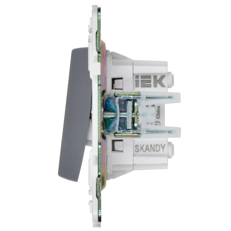  Выключатель перекрестный 2-кл. SKANDY 10А SK-V06Gr сер. IEK SK-V23-0-10-K03 фото в каталоге от BTSprom.by