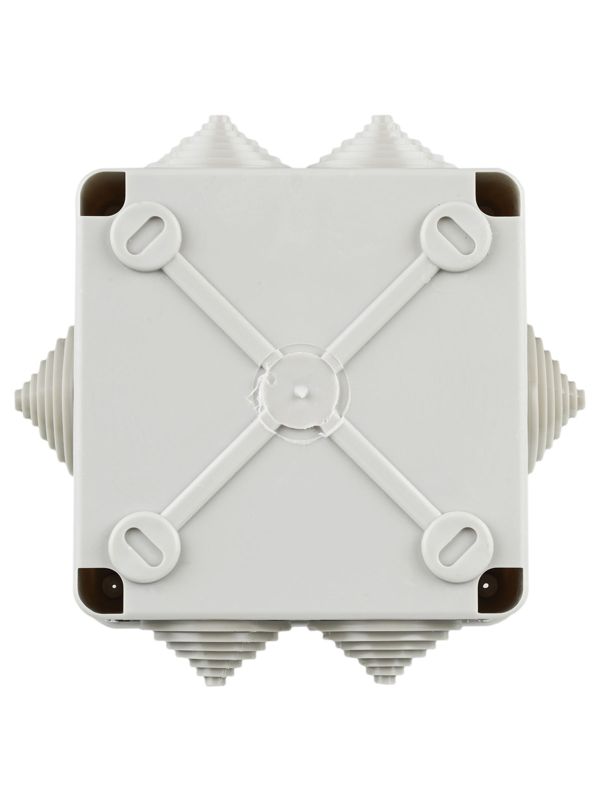  Коробка распаячная ОП КМ 100х100х45 IP44 6 вводов (RAL7035) IEK UKO11-100-100-045-K41-44 фото в каталоге от BTSprom.by