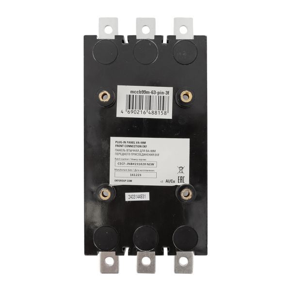  Панель втычная для ВА-99М 63 передн. присоед. EKF mccb99m-63-pin-3f фото в каталоге от BTSprom.by