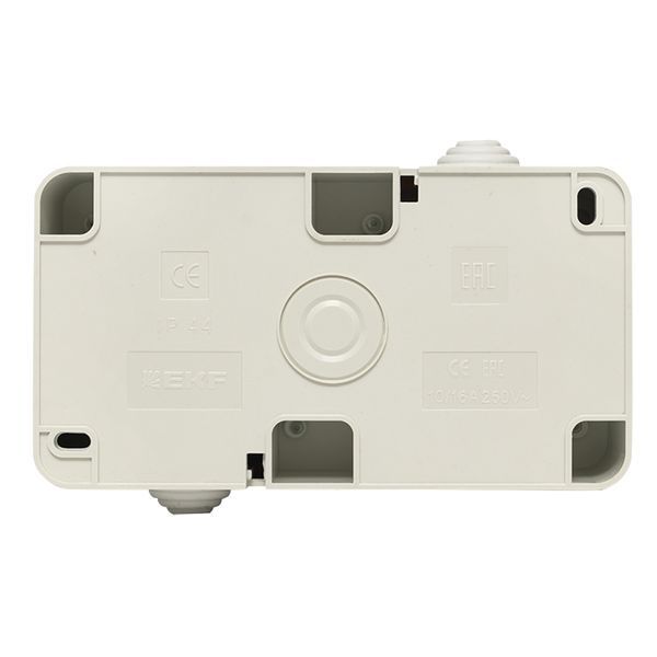  Блок розеточный 2-м ОП Прага 16А IP44 с заземл. с крышкой бел. PROxima EKF EKRR16-050-10-440 фото в каталоге от BTSprom.by