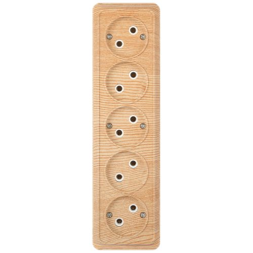 розетка 5-м оп quadro 2-209-11 16а ip20 5х2p 250в без заземл. сосна intro б0053854 от BTSprom.by