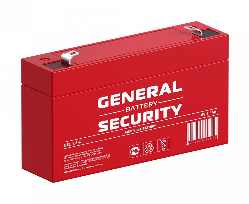  Аккумулятор 6В 1.3А.ч General Security GSL1.3-6 фото в каталоге от BTSprom.by
