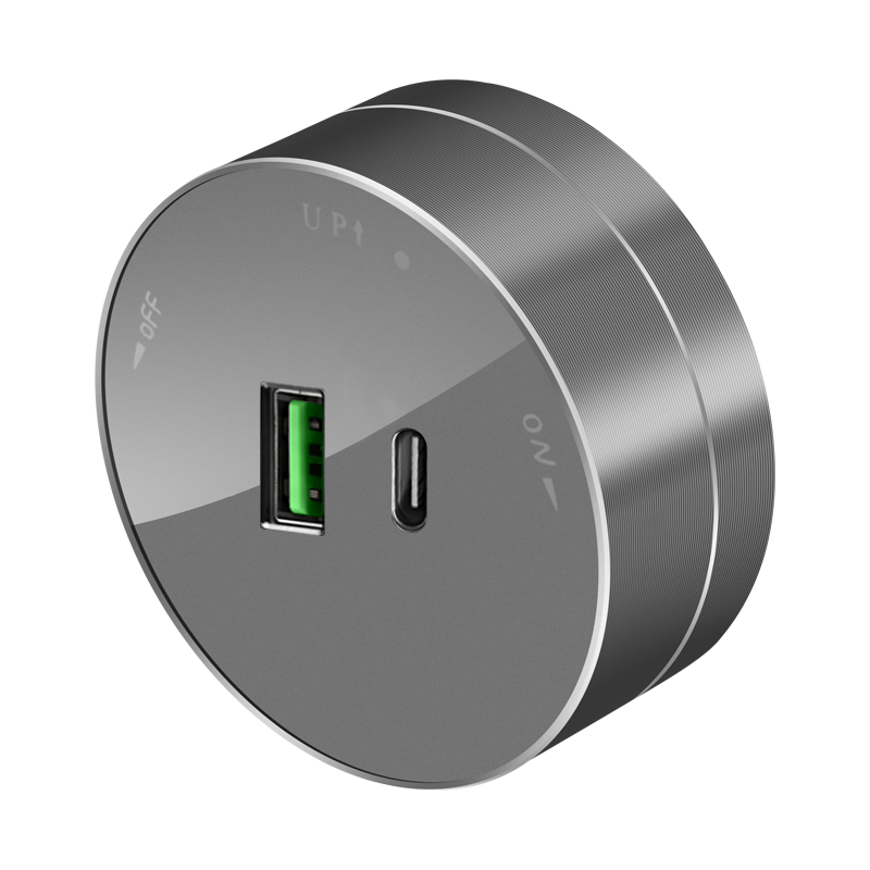 розетка multitrack с 2-мя заряд. устройствами usb тип a+c 18вт 5в/3а графит se mtk13003g от BTSprom.by